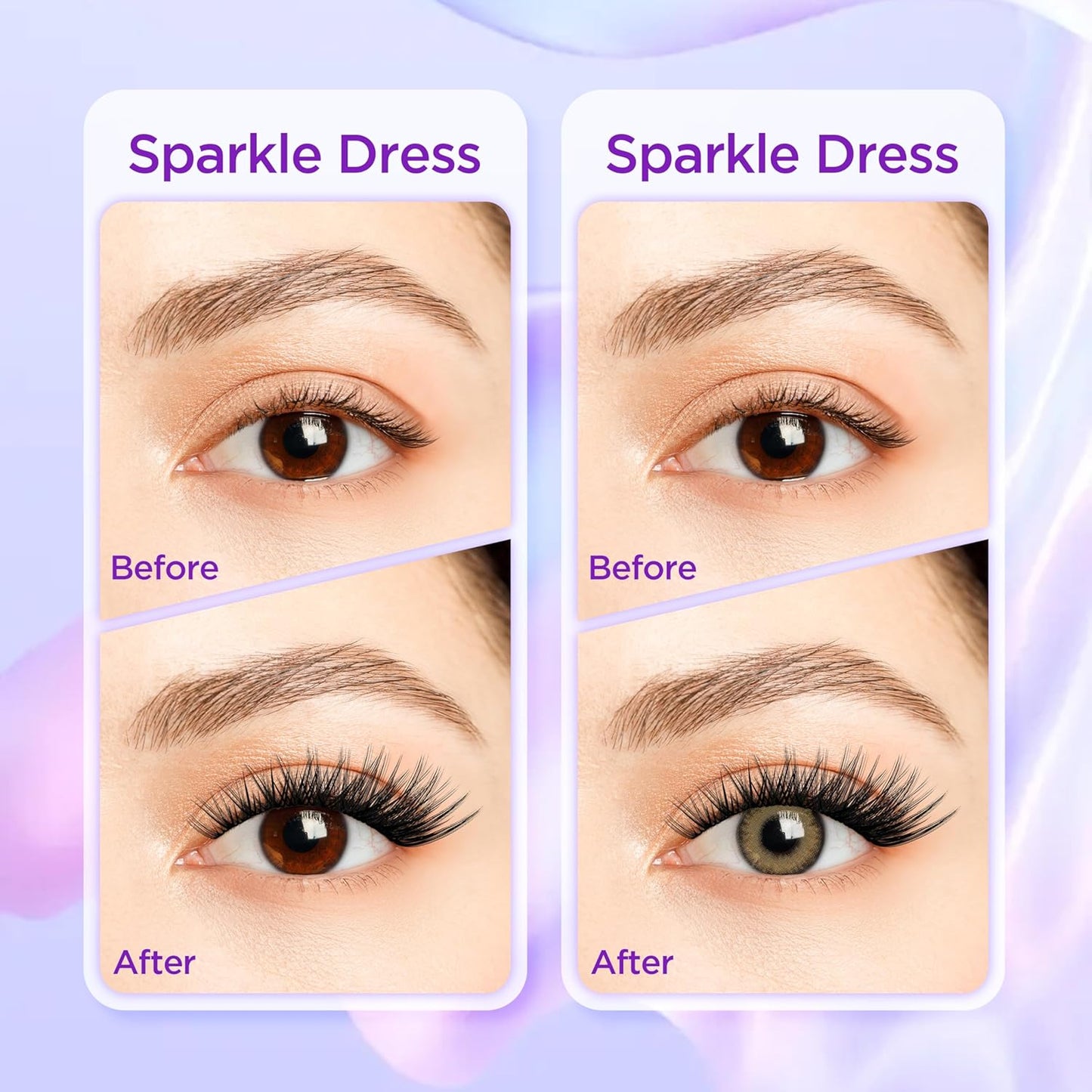 Lash Extension Kit DIY Lash Clusters Kit Eyelash Extensions Individual Lashes Extensions with (BondSeal,Tweezers,168Pcs,SparkleDress,0.07D,8-18)