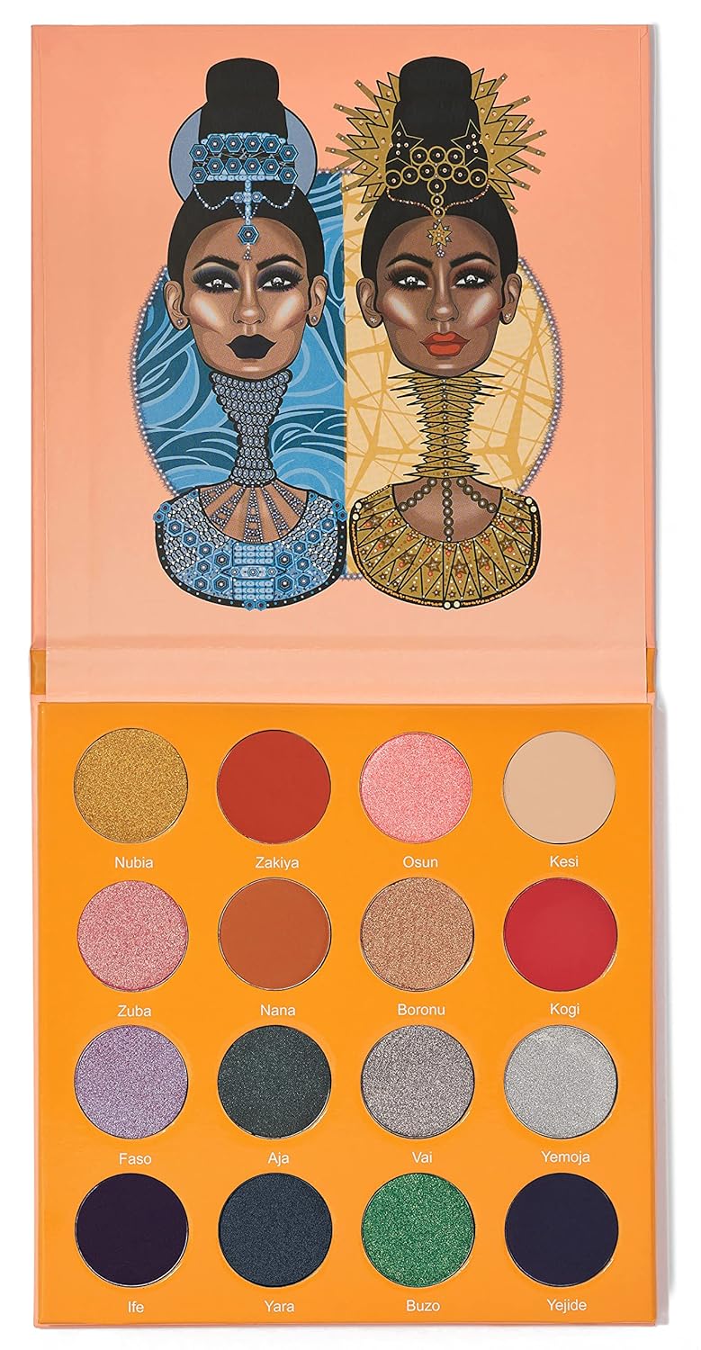 Juvia's Place Palette The Magic Mini - Bright and Bold Red, Shades of 16, Professional Eye Makeup, Pigmented Palette, Makeup Palette for Eye Color & Shine