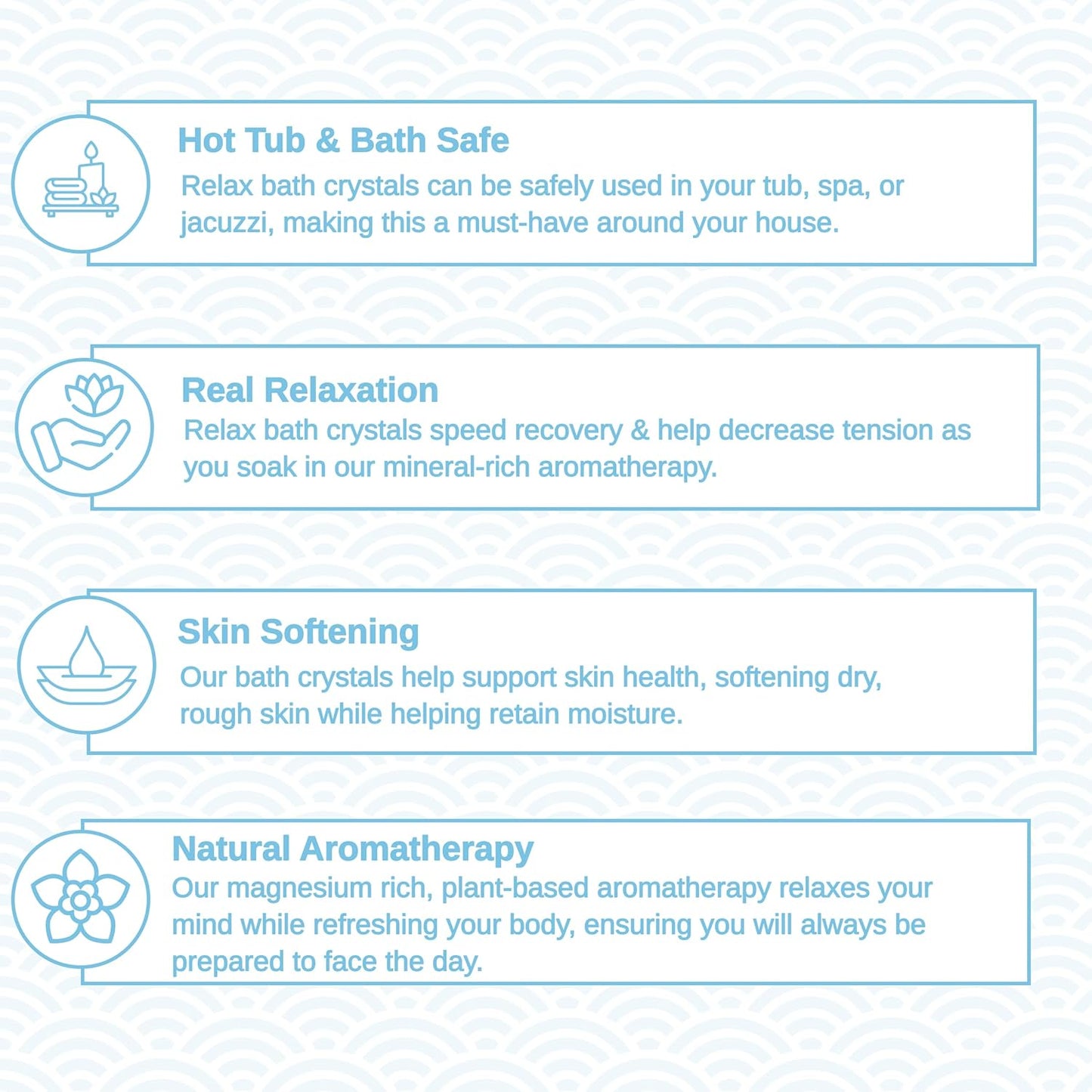 Relax Spa & Bath, Epsom & Dead Sea Salts, Aromatherapy Bath Salts for Hot Tub, Bath, or Spa, Infused with Magnesium, Muscle Therapy