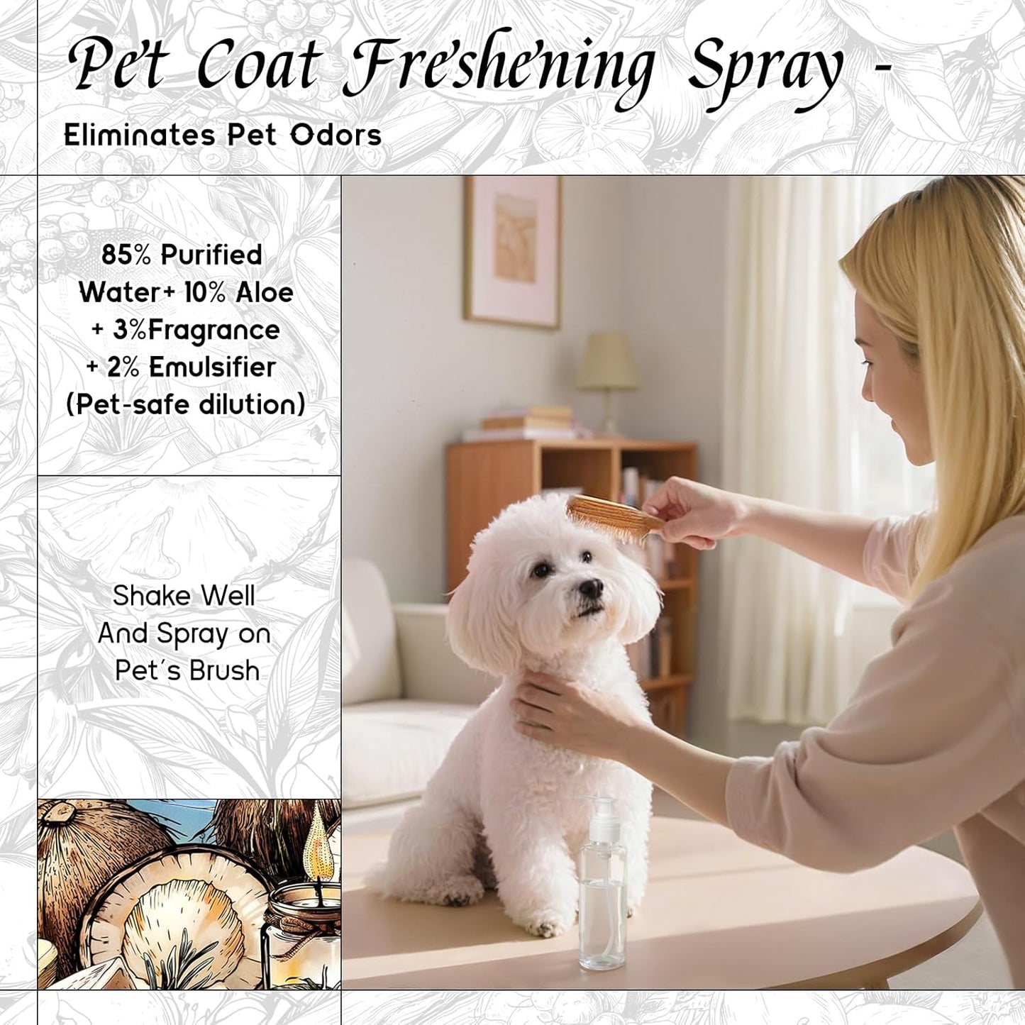 HIQILI Coconut Fragrance Oil for Home Diffuser, Ideal for Making Candle, Soap, Body Spray, Women's Perfume, Creamy Scents - 1 Fl Oz