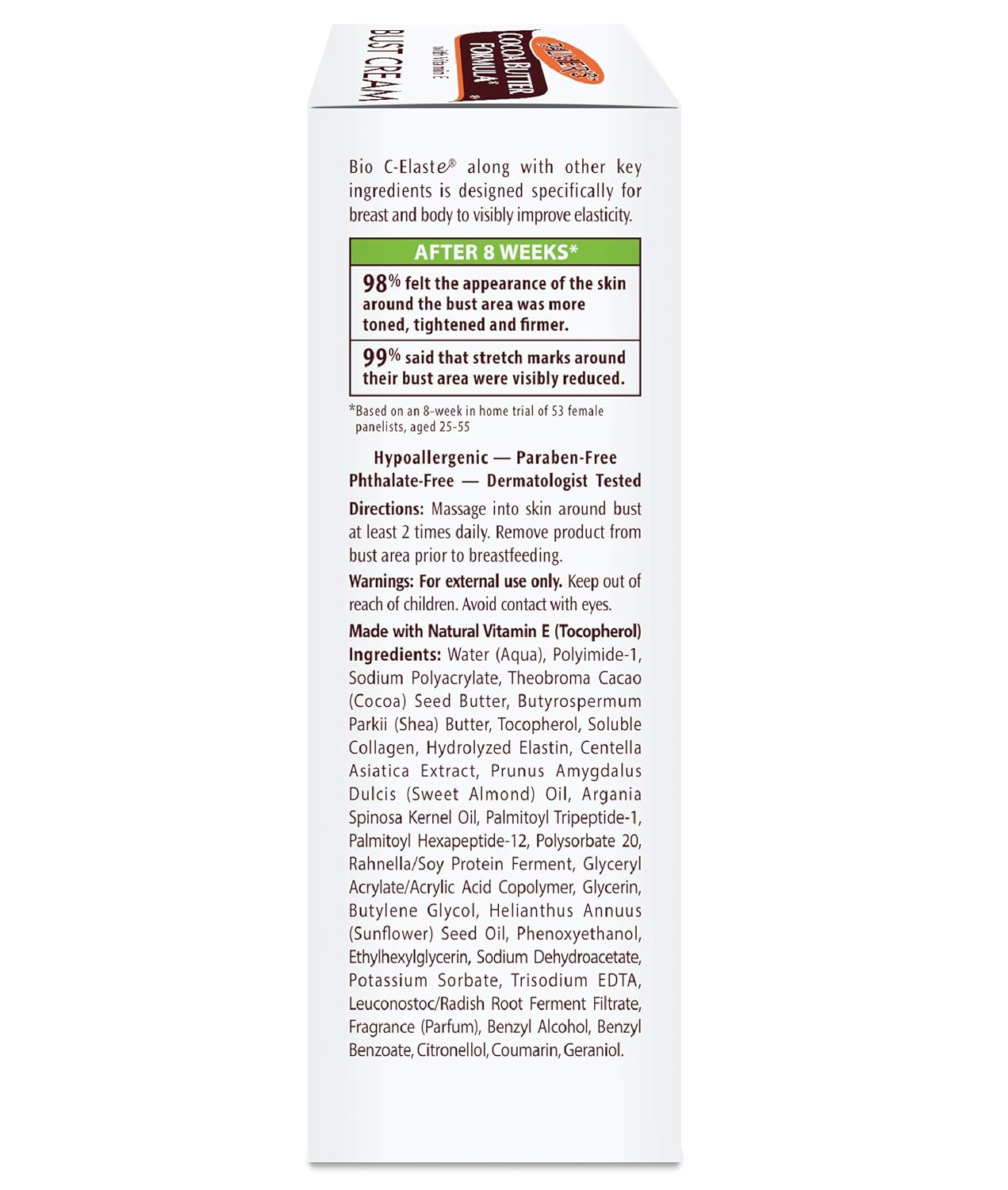 Palmer's Cocoa Butter Formula Bust Cream for Pregnancy Skin Care with Vitamin E, 4.4 oz. (Pack of 3)