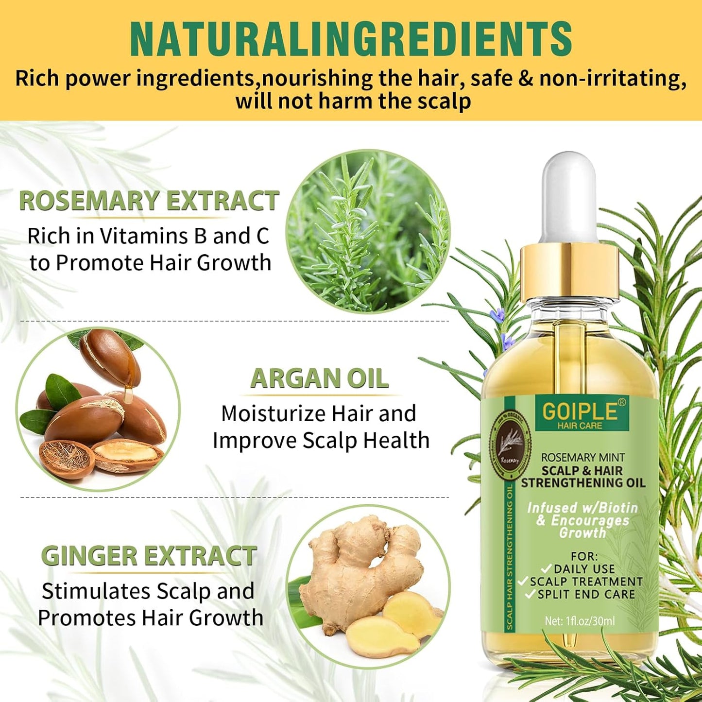 Edge Control Wax Strong Hold Non-greasy Hair Styling Gel - Edge Wax No Flaking Edge Control for Black Hair Edge Wax for Women Rosemary Hair Oil for Hair Growth Edge Brush Hair Braid Bonnet(7pcs)