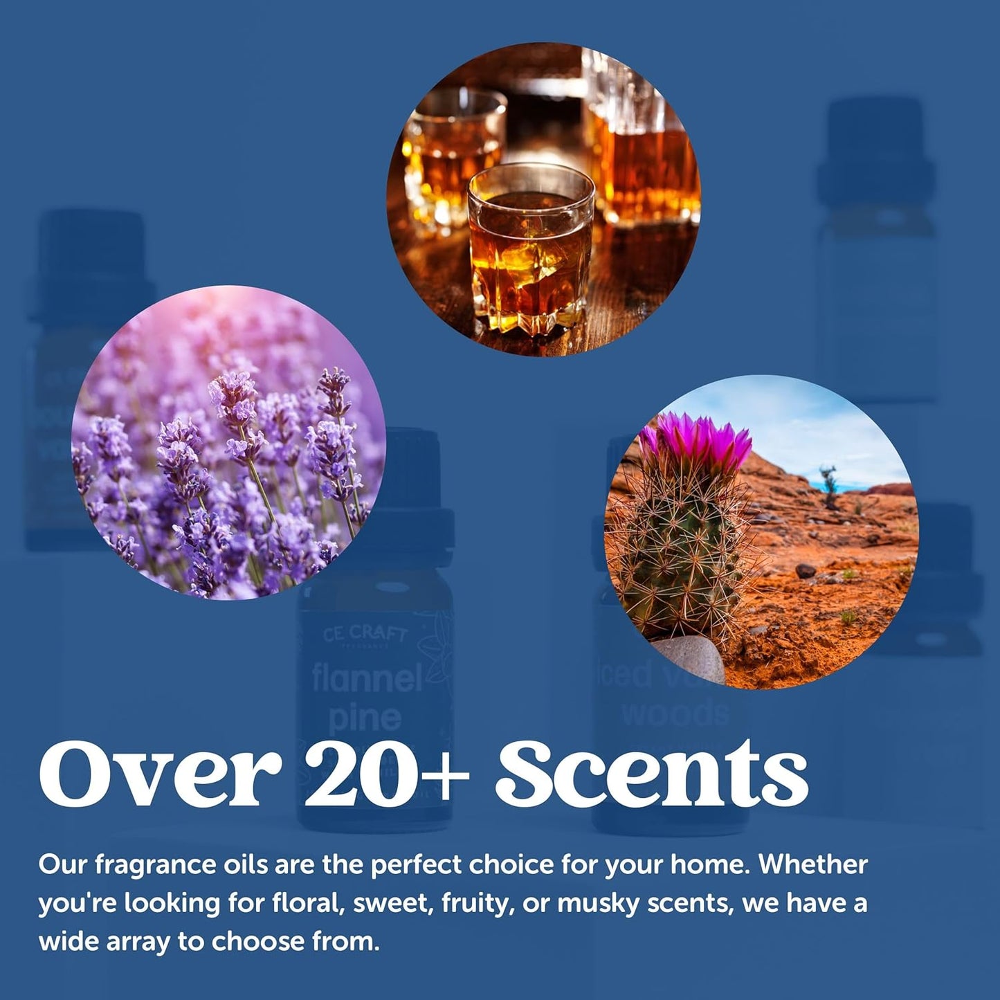 CANDECraftCo Premium Fragrance Oil – Diffuser Oils Fragrances Scented for Home, Candle Soap Making Supplies, Aromatherapy Blends for House (0.34 Fl Oz) (2-Pack, Jasmine Rouge)