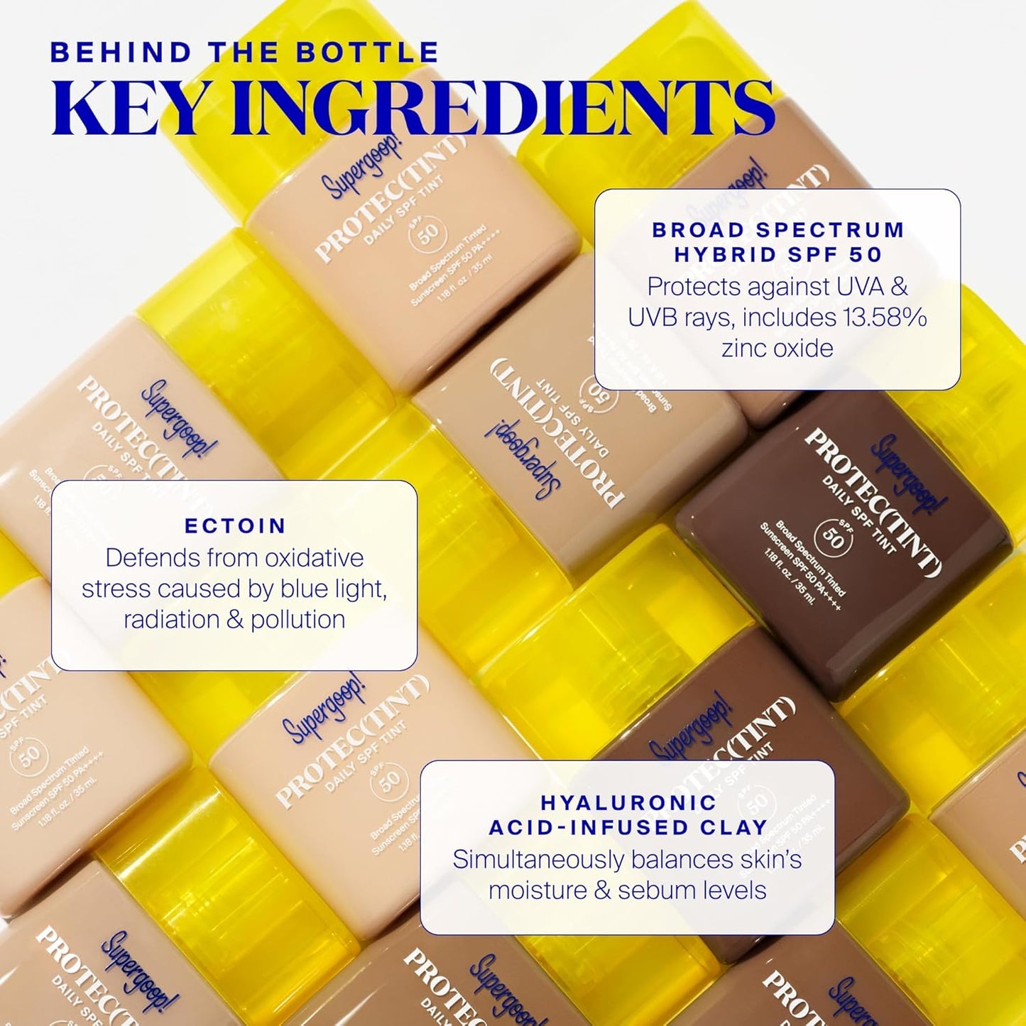 Supergoop! Protec(tint) Daily Skin Tint SPF 50 - 26W - Light, Buildable Coverage for Immediately Smooth, Even-Looking Skin - Natural Finish