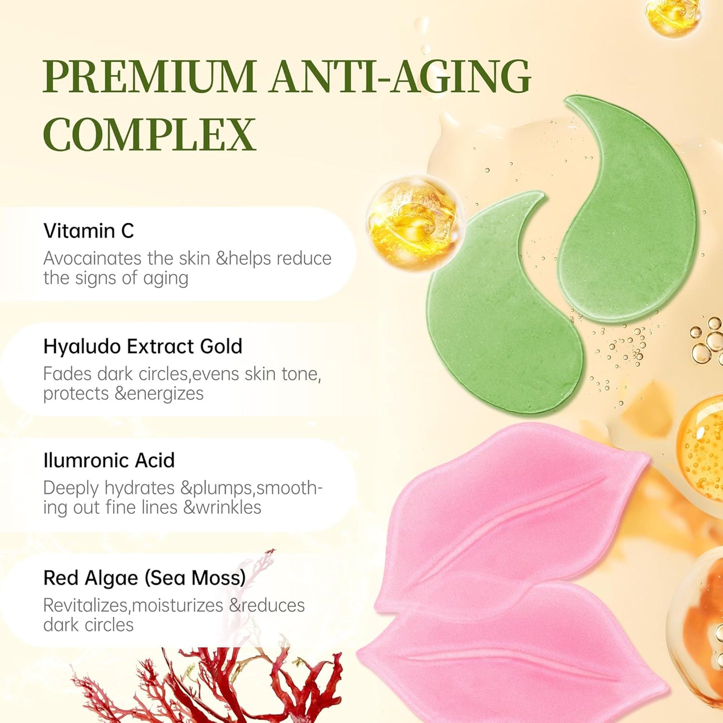 OFUN 60 Count Under Eye Masks, Hydrating Mask Skincare, Eye Patches for Puffy Eyes, Dark Circles and Puffiness, Gel Pads for Eye Bags and Wrinkles Under Eye Treatment