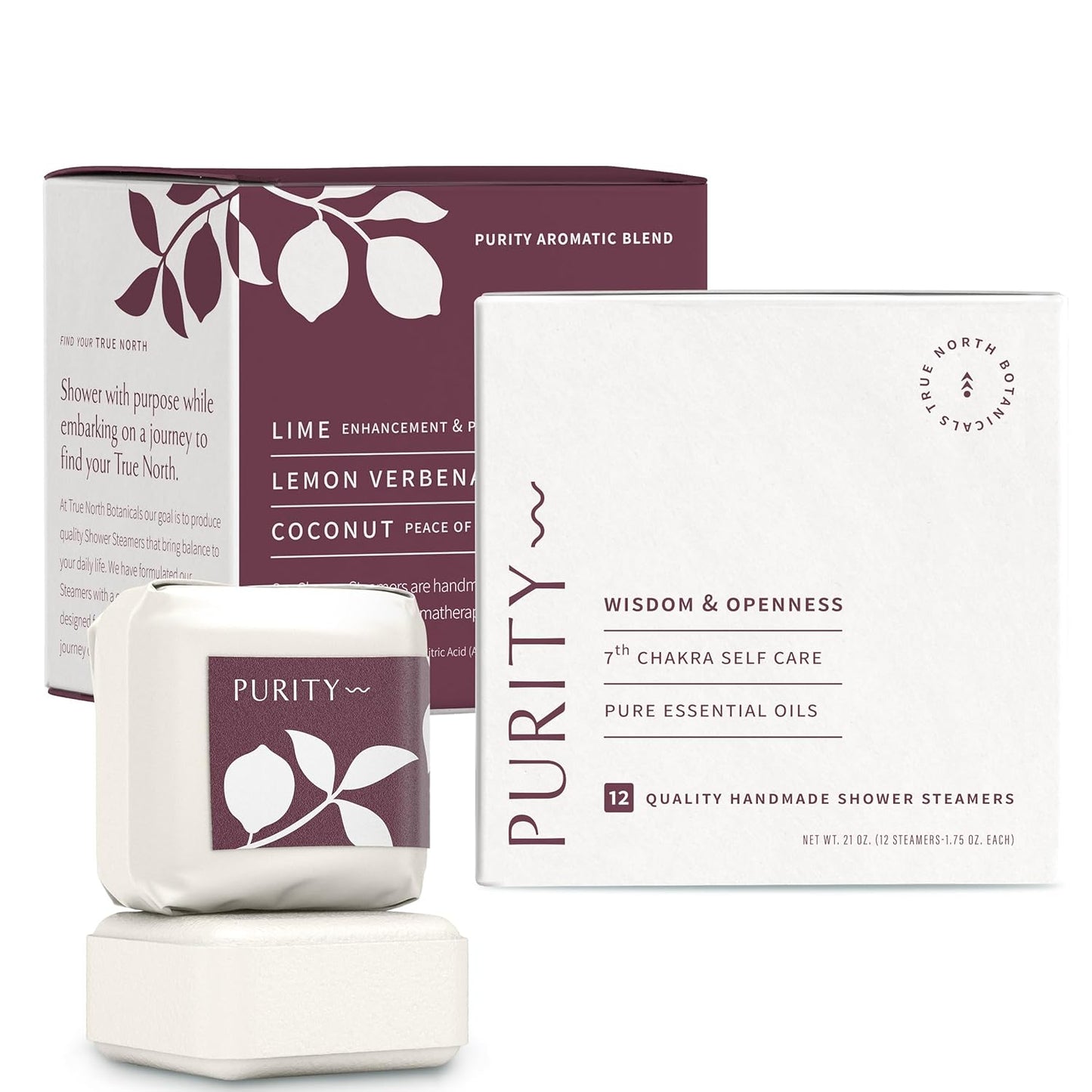 Large Shower Steamers (12 Pack-1.75oz Each) Chakra Aromatherapy Optimism & Self-Esteem-Ideal Men/Women/Teens Christmas & Birthdays (7th Chakra - Verbana, Coconut, & Lime)