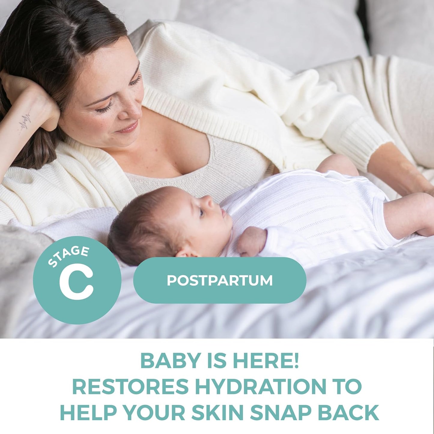 Leska Maternity Stage C Set 2-Pack Bundle | RESTORE All-Over Toning Gel l (Postpartum) | Part of a Complete 3 Part Pregnancy Skin Care System (Set of 2, 4oz each)