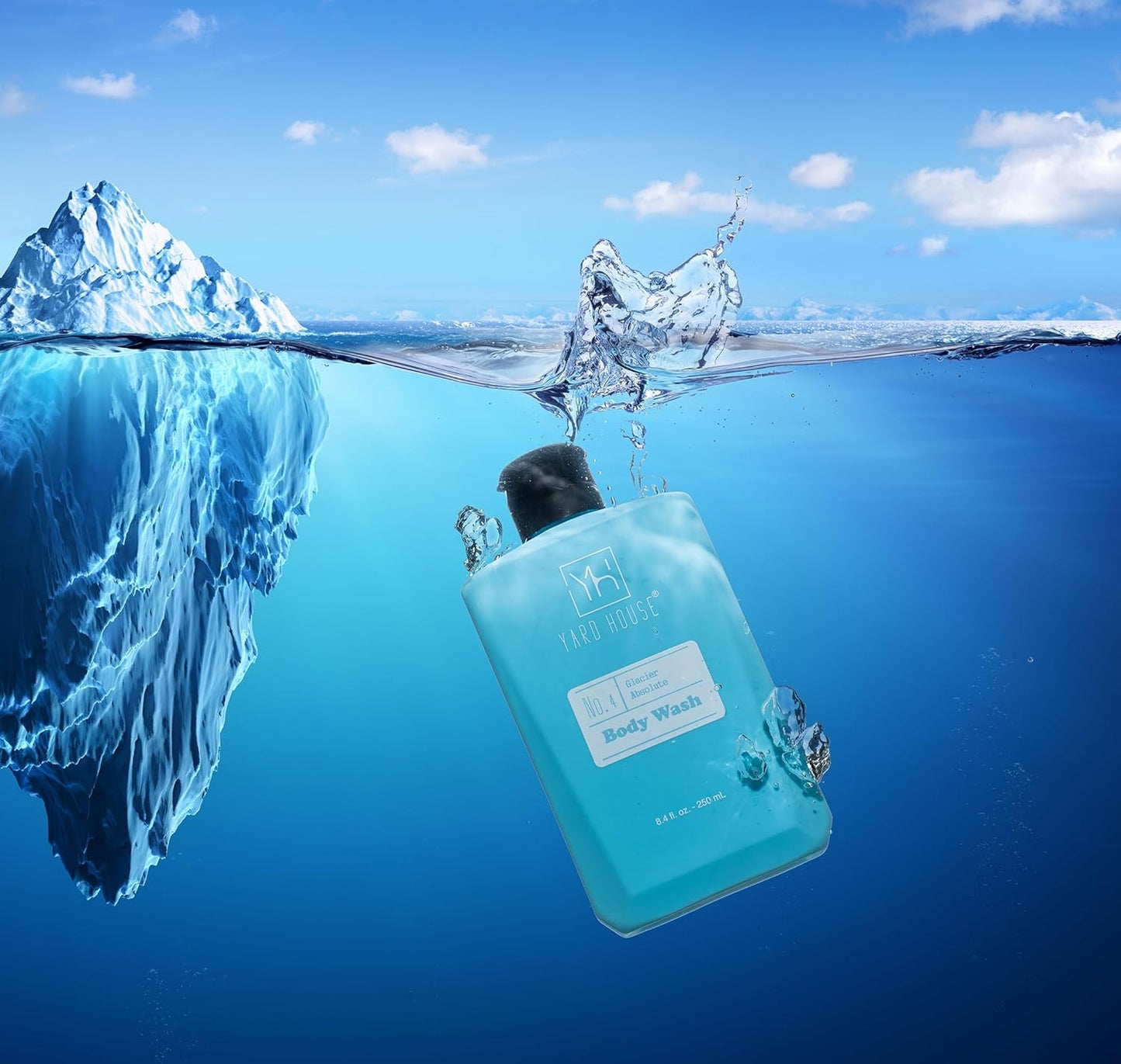 Bath and Body Mens Gift Set - Glacier Absolute - Premium Fathers Day Birthday Christmas Gifts Ideas For Him - Skin Care Kits For Men in Leather Toiletry Bag w. Full Size Items