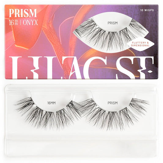 Lilac St - Prism Glamorous Faux Eyelash Clusters (16mm) - Dynamic & Fluttery Volume - DIY Lash Extension Wisps - Lightweight & Lifelike - Lasts 10 Days - Women Founded, Cruelty Free, Vegan - 10 Lashes