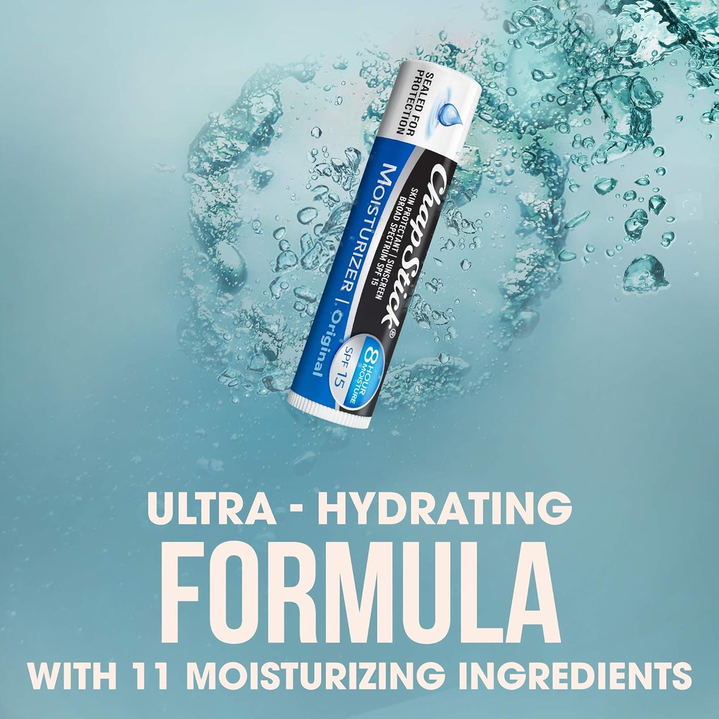 ChapStick Dry Lips & Cold Sore Pain Relief Bundle – Classic Medicated ChapStick + Original Moisturizer Lip Balm with SPF 15, 0.15 Ea (2 Piece Set)