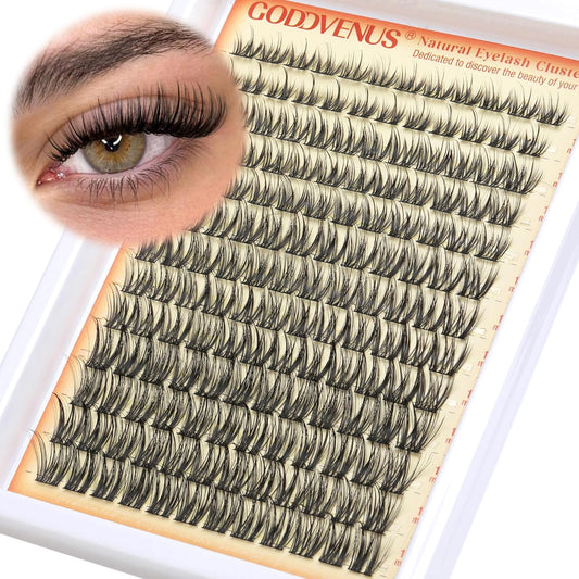 Wispy Lash Clusters Lashes Cluster Eyelash Extensions Natural Individual Lashes Fluffy Lash Extension Soft Cotton Band Eyelashes Clusters Fairy D Curl Lash Cluster For DIY Eyelash Extension