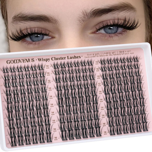 Manga Lash Clusters Natural Wispy Cluster Eyelash Extensions 180 Pcs Fairy C Curl Cluster Lashes 10-16mm Fluffy Lash Extensions Anime Cosplay No Plastic Feel Individual Lash by Godddvenus