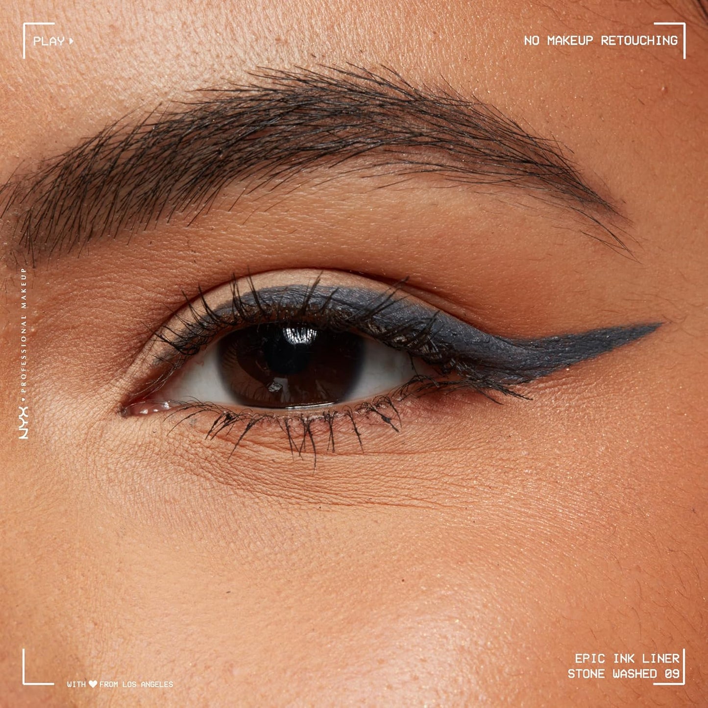 NYX PROFESSIONAL MAKEUP Epic Ink Liner, Waterproof Matte Liquid Eyeliner with Vegan Formula - Stone Washed (Grey)