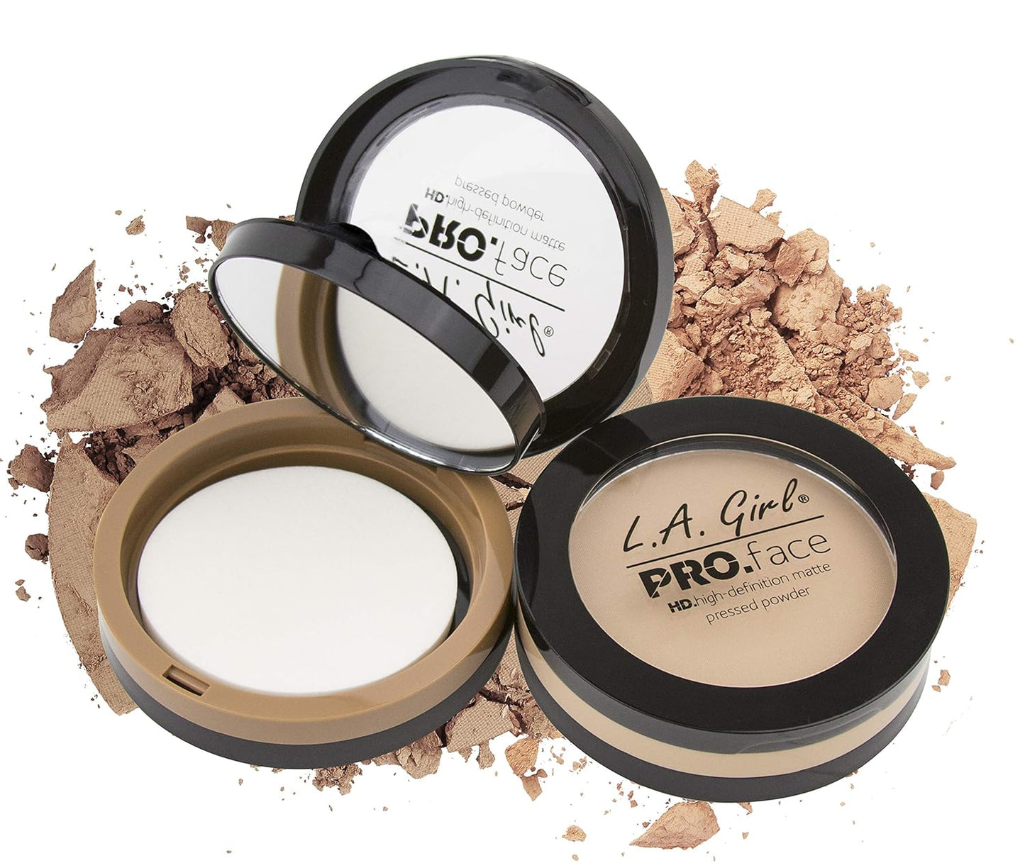 L.A. Girl Pro Face HD Matte Pressed Powder, Soft Honey, 0.25 Ounce (Pack of 3) (GPP608)
